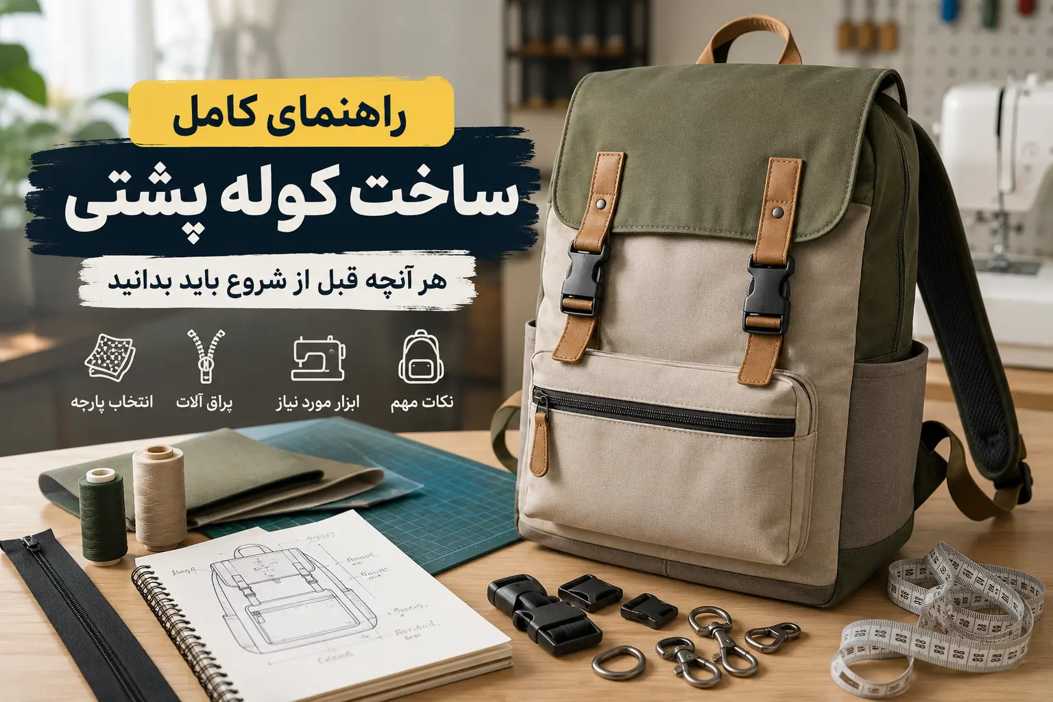 عکس شاخص مقاله راهنمای کامل ساخت کوله پشتی